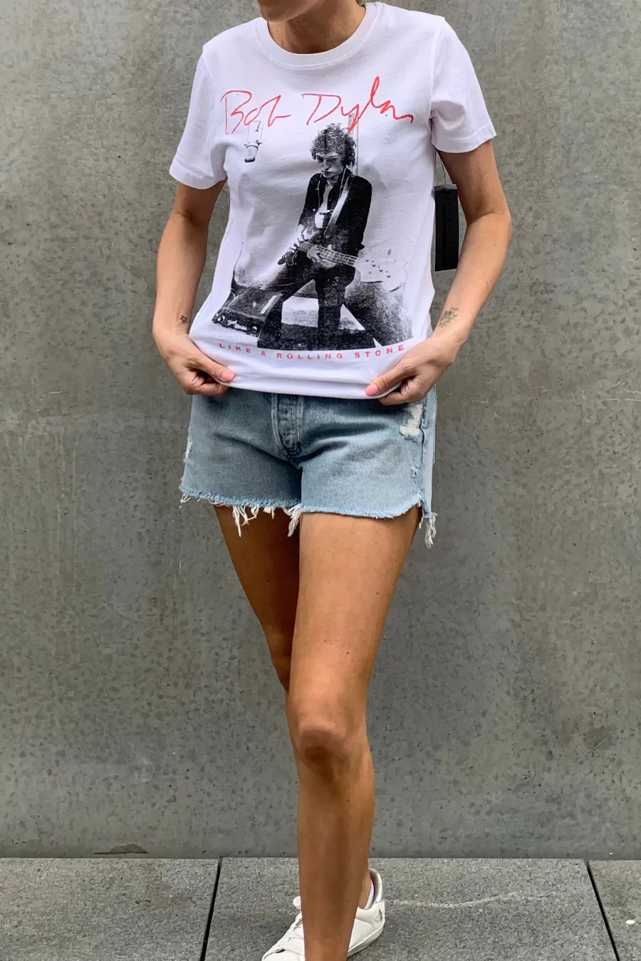 Bob Dylan Rolling Stones Tee White