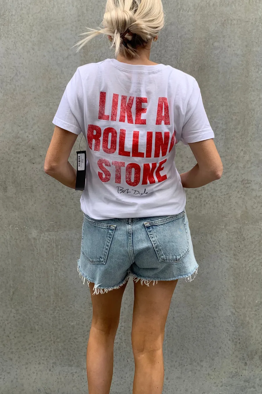 Bob Dylan Rolling Stones Tee White