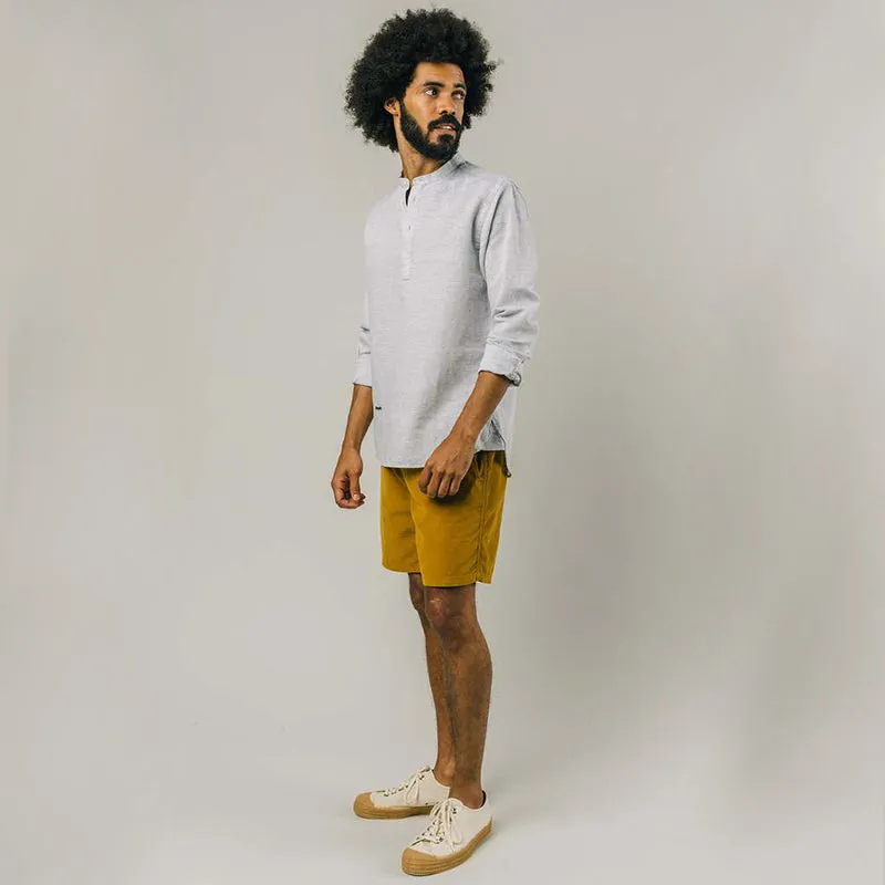 BRAVA SLUB HENLEY SHIRT BLUE