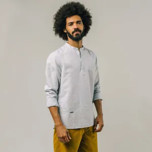 BRAVA SLUB HENLEY SHIRT BLUE