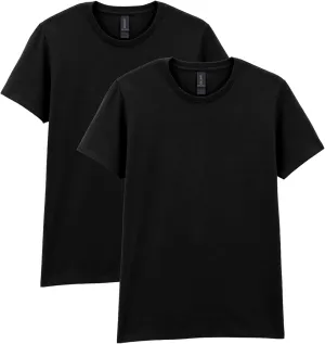 Gildan womens Heavy Cotton Adult T-shirt, 2-pack T Shirt, Black, XX-Large US