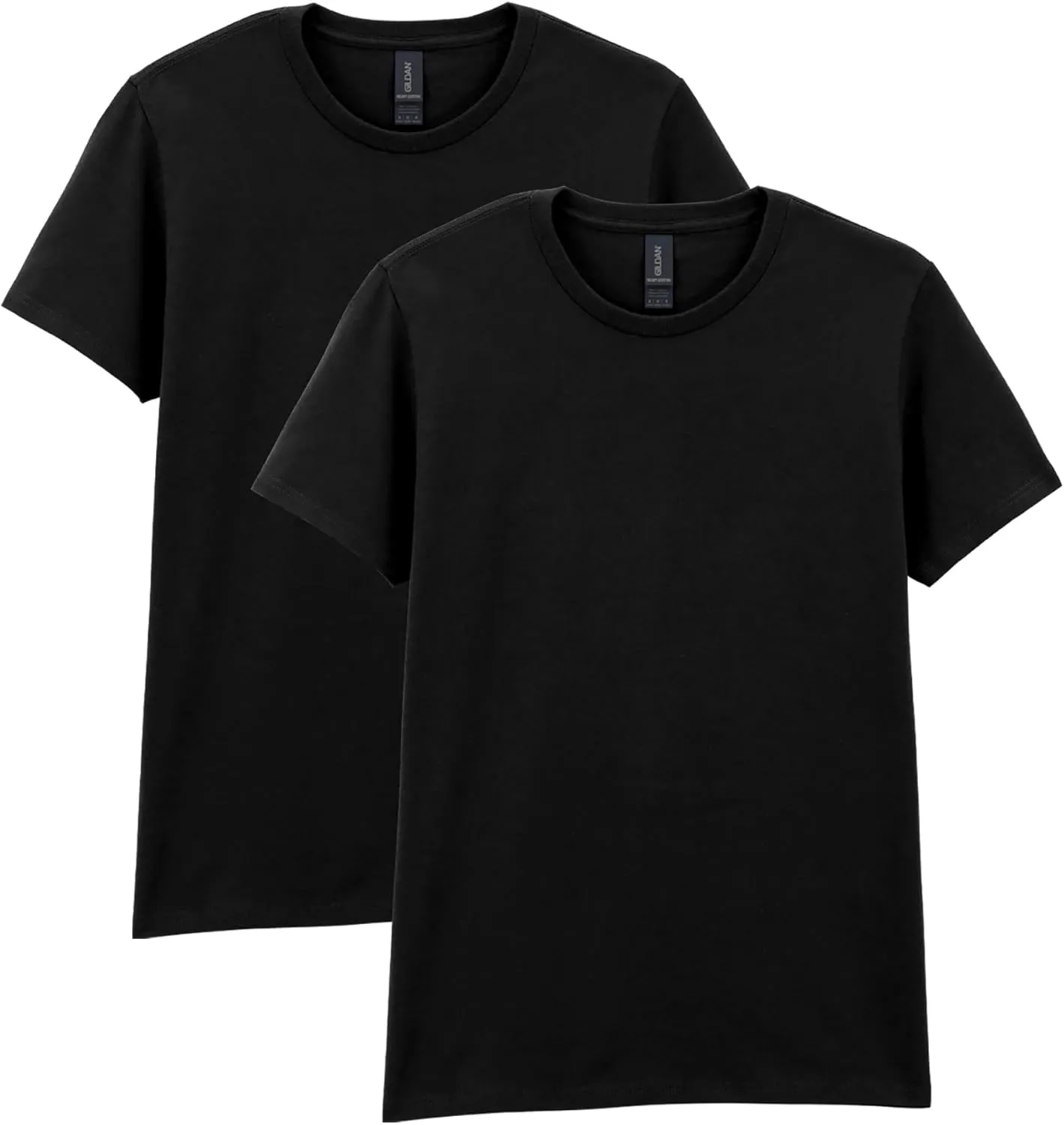 Gildan womens Heavy Cotton Adult T-shirt, 2-pack T Shirt, Black, XX-Large US