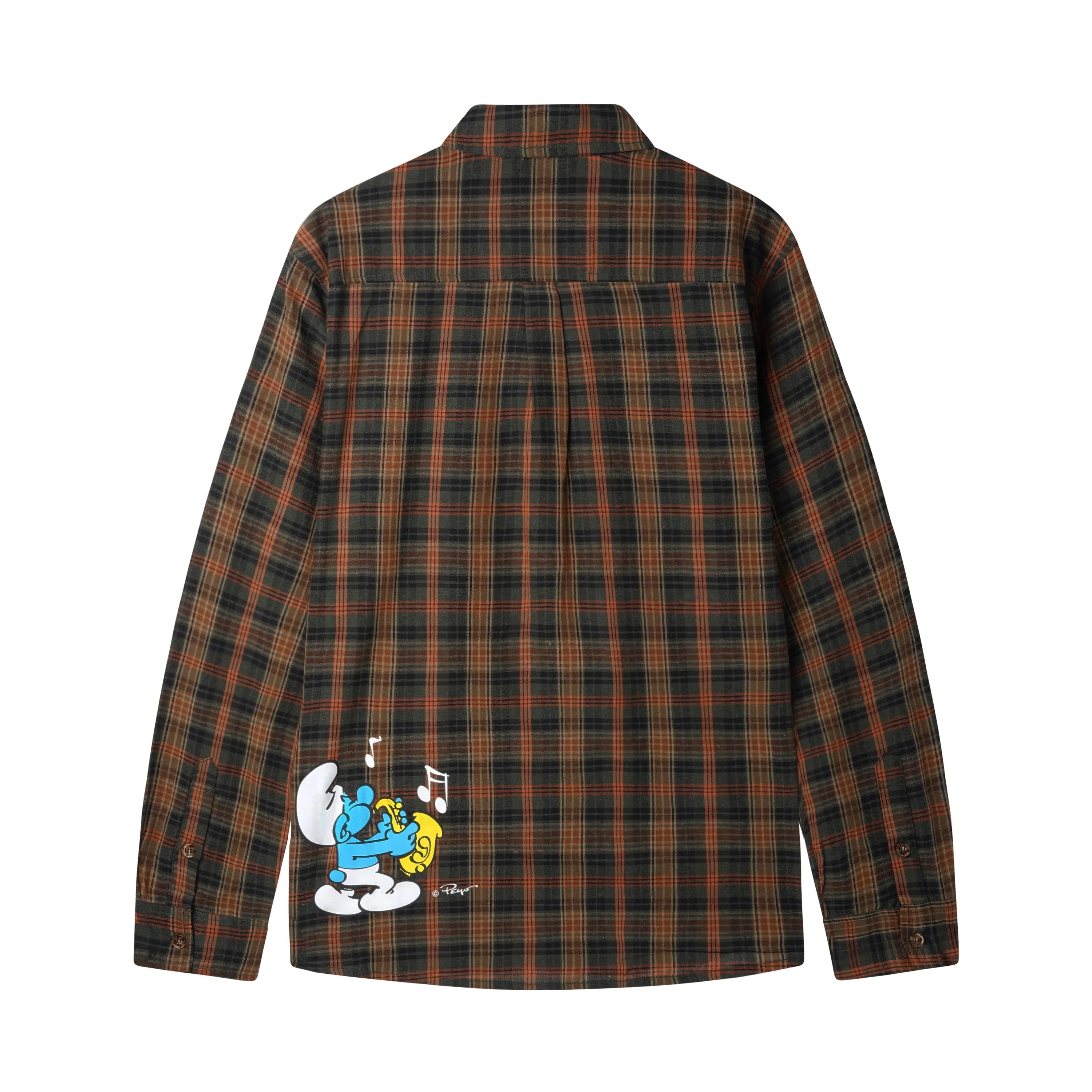Harmony Plaid L/S Shirt, Moss / Bark