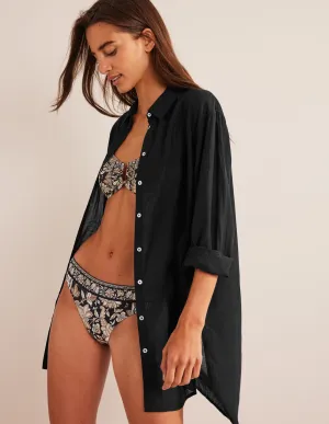 Holiday Longerline Shirt-Black