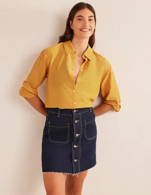 Holiday Longerline Shirt-Harvest Gold