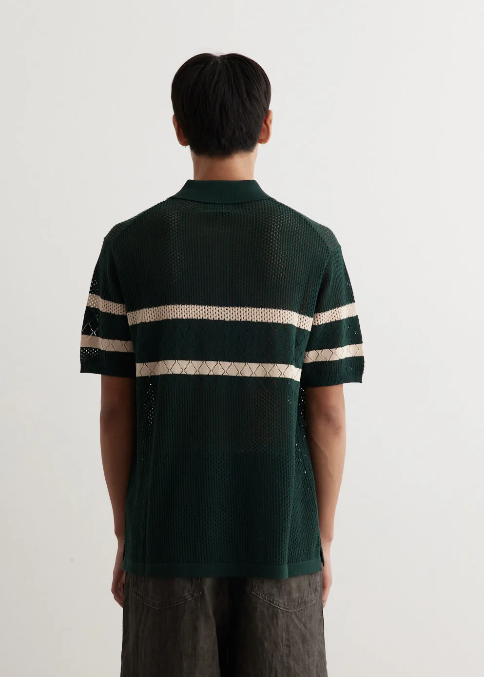 Knit Polo Mesh Shirt