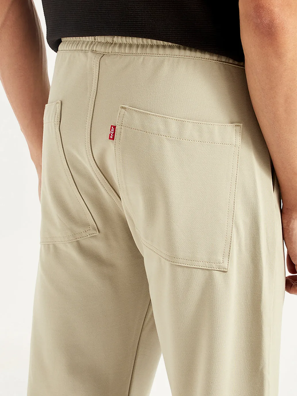 Men's 555'96 Beige Relaxed Straight Fit Tech Pants