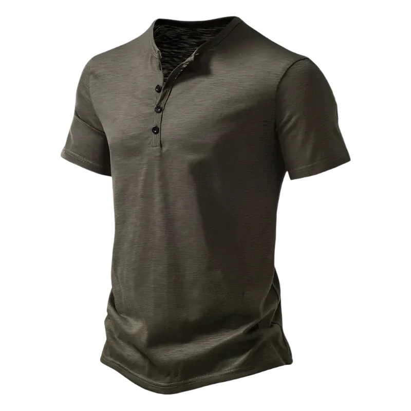 Men's Short Sleeve Henley Shirt
