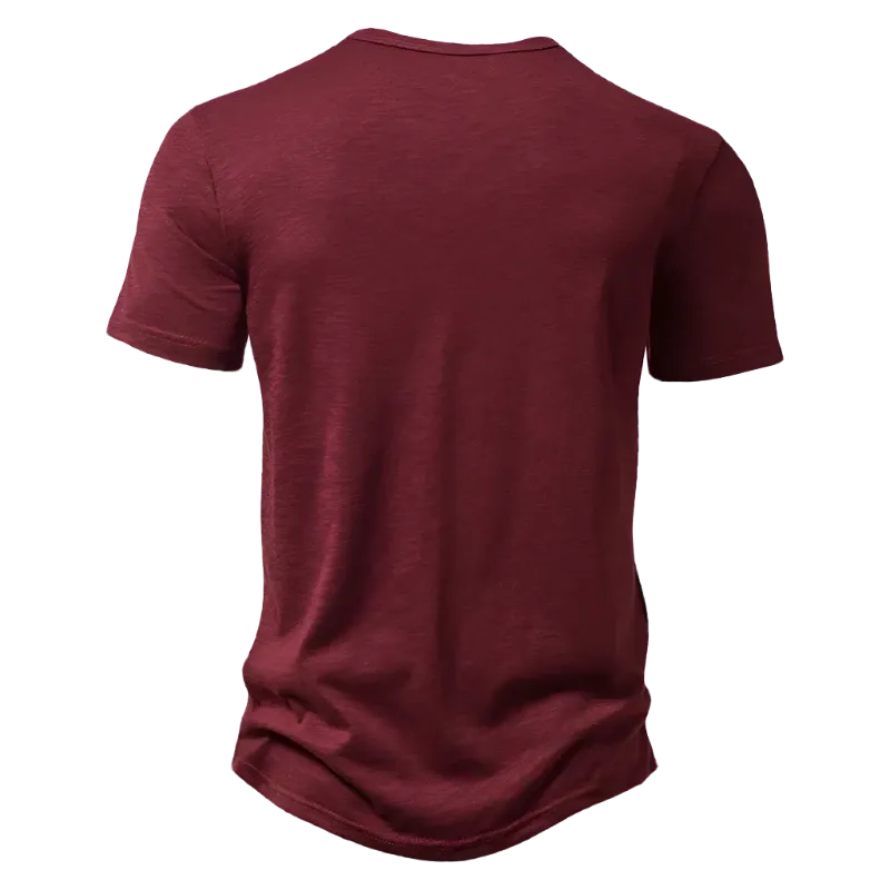 Men's Short Sleeve Henley Shirt