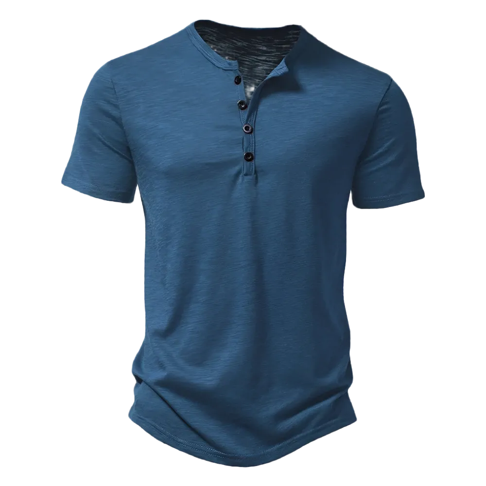 Men's Short Sleeve Henley Shirt