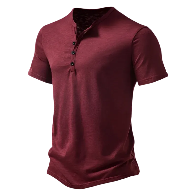Men's Short Sleeve Henley Shirt