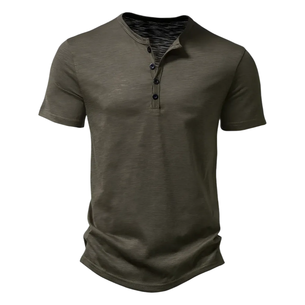 Men's Short Sleeve Henley Shirt