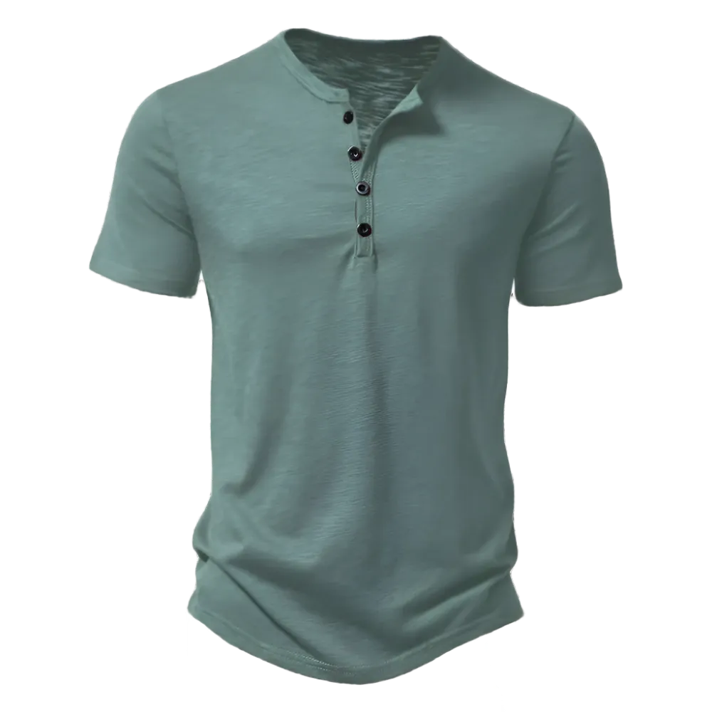 Men's Short Sleeve Henley Shirt