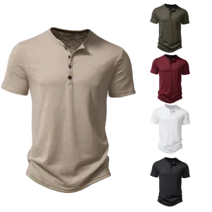 Men's Short Sleeve Henley Shirt
