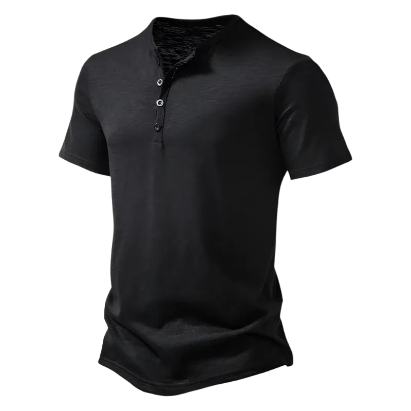Men's Short Sleeve Henley Shirt
