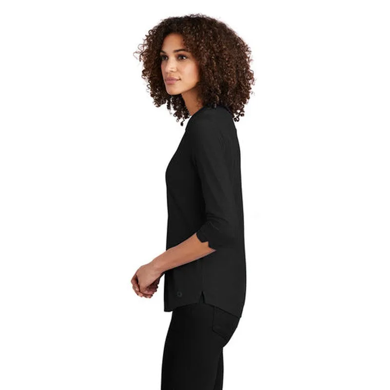 NEW - OGIO  Ladies Jewel Henley - Blacktop