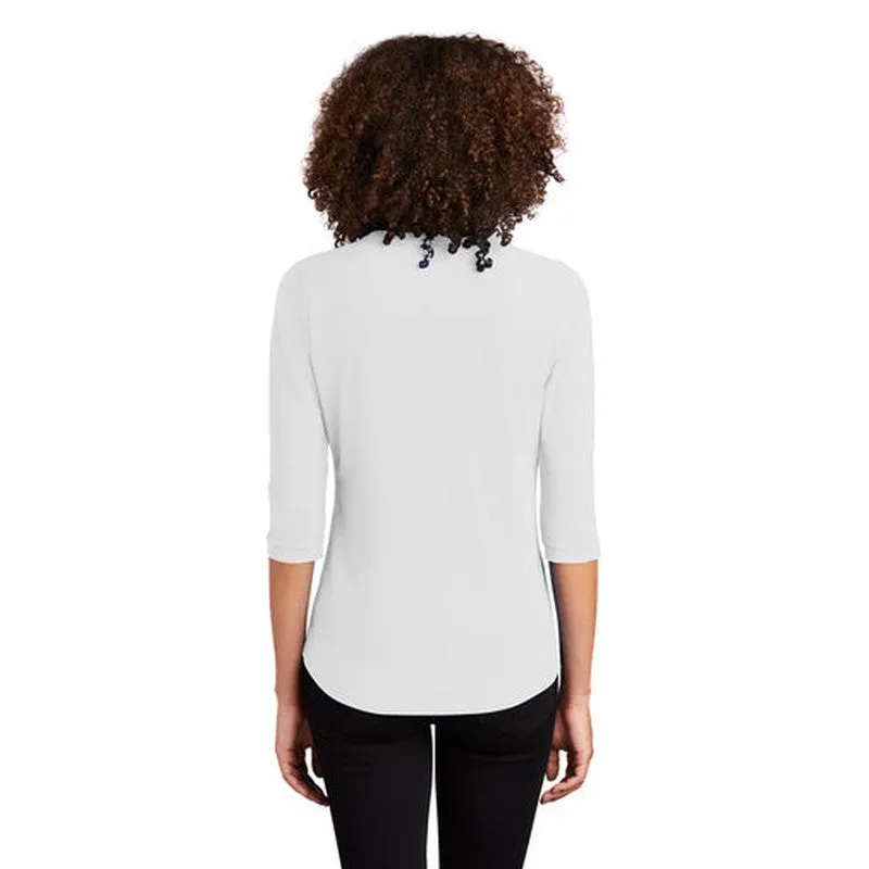 NEW - OGIO  Ladies Jewel Henley - Bright White